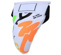 Yosoo Health Gear Children Jockstrap, Soft PU with Nylon Liner, Graffiti Design for Boxing and Taekwondo Training, Perfect for Ages 5 to 9 (White)