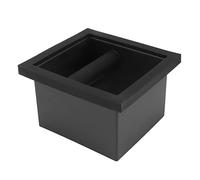 Yosoo Health Gear Coffee Ground Knock Box, Durable Bottomless Waste Bin with Rubber Knock Bar Easy Clean Low Noise Design for Home Cafe PTFE Steel Black 1 Pack