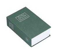 Yosoo Health Gear Dictionary Book Safe, Mini Simulation Book Security Box with Combination Lock, Stainless Steel Interior Cash Storage Solution for Home Office, Green Paper Texture Design