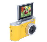 Yosoo Health Gear Digital Photography Camera, 1080P 48MP with 2.4 Inch Flip Screen, Compact Vlog Camera with 18X Electronic Zoom, CCD Image Sensor (Yellow)