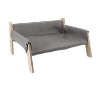 Yosoo Health Gear Elevated Cat Couch Wooden Cat Sofa with Hammock Style Bed Wood Structure Stable Support Dual Use Lounge and Scratch for Indoor Cats Home Use (Grey)