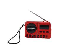 Yosoo Health Gear Emergency Radio Bluetooth 5.4 Speaker, Portable FM Radio with USB Charger, for Camping Travel Storms Outdoor Survival (Red)