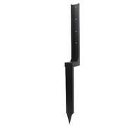 Yosoo Health Gear Fence Post Repair Kit, Heavy Duty Ground Anchor Support Stabilizer for Wood Fence Carbon Steel Black Powder Coated 31.7 In 16.5 In Deep 2 Piece Set