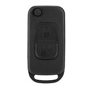 Yosoo Health Gear Flip 2 Button Remote Key Fob Case Shell for SLK Class E113 W168 W202 W203 Aces, with Metal Plastic Material 2 Buttons Black