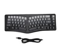 Yosoo Health Gear Gaming Keyboard USB Ergonomic Wired Keyboard V Design Split Key Layout 69 Keys RGB Backlit Gaming Keyboard with 7 Colors Lighting Modes for Computer