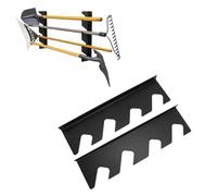 Yosoo Health Gear Garden Tool Organizer Wall Mount, Heavy Duty Metal Rack with Adjustable Hooks and Open Access Storage for Garage Shed Iron 2 Pack