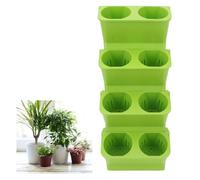 Yosoo Health Gear Gardening Vertical Greening Flower Container, PP Hanging Planter Pockets Set, Deeper Boxes For Balcony Fence Wall Decor (Light Green)