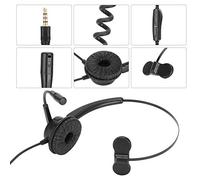Yosoo Health Gear H500 Headset ABS Computer Headset with 3.5mm Plug and 360 Degree Adjustable Microphone Memory Foam Ear Cushion for Call Center Office Online Class Communication