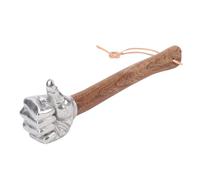 Yosoo Health Gear Hand Hammer Wooden Handle Stainless Steel Head Multifunctional Fist Shape for Home Car Outdoor Camping Rose Craft Decorative Ornament Suitable Tools (Thumb Head)