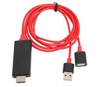Yosoo Health Gear HDMI Adapter Cable for Phone to TV, 1080P HD Multimedia Interface HDTV Cable, HDMI Adapter Cable Connector Mobile Phone to TV Projector Monitor (Red)