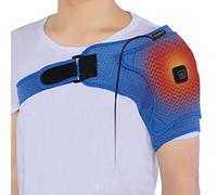 Yosoo Health Gear Heated Shoulder Support Brace, USB Electric Shoulder Strap with 3 Heat Settings, Hot/Cold Therapy, Compression for Rotator Cuff Frozen Shoulder Pain Relief, Adjustable Strap, Black
