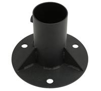 Yosoo Health Gear Heavy Duty Steel Floor Flange, 52/65 Mm Round Post Base for Chain Link Fence, Mailbox and Flag Poles Hardware (65mm)
