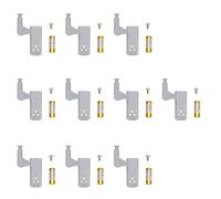 Yosoo Health Gear Hinge LED Light 10 Pcs, ABS Cabinet Door Light with 3 LED Beads for Wardrobe Closet Cupboard, Battery Powered (White Light + Battery)