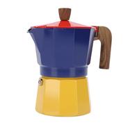 Yosoo Health Gear Italian Coffee Maker Stovetop CoffeeMakers Mocha Pot Percolator Aluminum Express Classic Machine for and Cuban Cafe Brewing Home Camping (Red Blue and Yellow)
