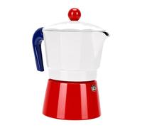 Yosoo Health Gear Italian Coffee Maker Stovetop CoffeeMakers Mocha Pot Percolator Aluminum Express Classic Machine for and Cuban Cafe Brewing Home Camping (Blue and Red)