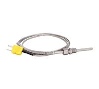 Yosoo Health Gear K Type Thermocouple Probe, Stainless Steel Braided K Type Temperature Sensor with 1 8in NPT Thread 80mm Probe 1m Lead for Furnace Kiln Engine Exhaust 2300℉