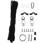 Yosoo Health Gear Kayak Trolley Kit, Kayak Canoe Boat Trolley System with 10m Ropes Round Stainless Ring and Pulley Pad Eyes Snap Hooks Well Nuts M5 Screw Washer