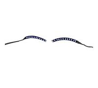 Yosoo Health Gear LED False Eyelashes Light Artificial Fiber False Eyelashes Light 3cm Lamp 40cm Wire CR2032 Battery Lightweight Clip On for Party Bars Nightclubs Halloween (Blue)