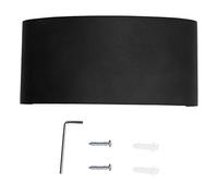 Yosoo Health Gear LED Wall Light, Modern Up Down Sconce Hardwired 6W 1000lm Warm White 2700K 3000K Lighting for Bedroom Hallway Aluminium Black IP65 168 x 80 x 40mm 1 Pack
