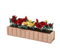 Yosoo Health Gear Long Wooden Flower Pot Model for 1:12 Dollhouse (Fit