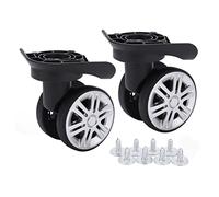 Yosoo Health Gear Luggage Wheels Replacement 1 Pair 2.4 Inch, Silent Double Row 360° Swivel Universal Suitcase Casters for Trolley Case Repair