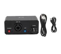 Yosoo Health Gear Microphone Preamplifier, Stereo Audio Preamp High Gain 48V Power XLR Output Mic preamplifier for Dynamic and Condenser Microphones Booster