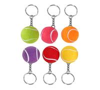 Yosoo Health Gear Mini Tennis Ball Keyring, Cute Tennis Ball Keychain, 6PCS Creative Sports Keychain for Men Women Tennis Ball Keyring Pendant Decoration Gift for Bags Key 4cm