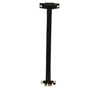 Yosoo Health Gear Pci E 1x 90 Degree Extension Cord, 20cm | Gold Finger Protection Cover, Gen3 8Gbps Support, Flexible Cable for 1U/2U Chassis, Fixed PCB Bolt Mount