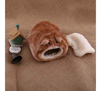 Yosoo Health Gear Pet Hanging Bed, Soft Plush Material, Cute Cartoon Style for Hamsters and Small Animals, 14 X 12cm Cozy Sleeping Spot (Brown)