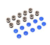Yosoo Health Gear Pneumatic Valve Connector PTFE Extruder Valve Head Set 10 Sets ECAS04 with Blue Caps Easy 3 Step Installation for Extruder 3D Printing Maintenance