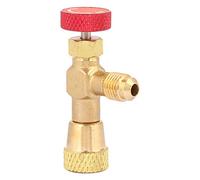 Yosoo Health Gear R410A Refrigerant Valve, Brass Flow Control Valve, 1/4''-5/16'' for Refrigerant Charging Hose