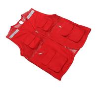 Yosoo Health Gear Reflective Strip Vest Cotton Safety Reflective Vest, Multi Pockets Breathable Safety Vest for Journalists, Weddings, Advertising with Identity Design Increased Visibility in (XXL)