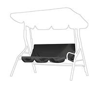 Yosoo Health Gear Replacement Garden Swing Seat Cover, 150x50x10cm Black, Water Resistant Polyester Taffeta Outdoor Swing Chair Cushion Cover