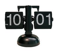 Yosoo Health Gear Retro Digital Flip Down Clock, Automatic Turning Mechanical Desk Clock for Home, Office, Room Decor (Black)