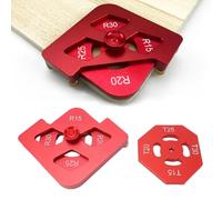 Yosoo Health Gear Round Corner Radius Templates Round Corner Router Jig Rounding Template Set Aluminum Alloy Woodworking Jig with R15 R20 R25 R30 T15 T20 T25 T30 for Picture Frames