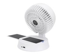 Yosoo Health Gear Solar Fan with LED Light 4 Wind Speeds 3 Brightness Adjustable Angle Foldable Portable Camping Fans For Shed,Home，Ouside, Camping