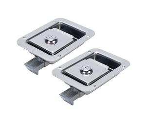 Yosoo Health Gear Stainless Steel Trailer Paddle Lock, Durable RV Toolbox Door Latch, Secure Design with 2 Matching Keys for Motorhome and Truck Applications