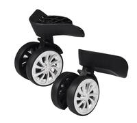 Yosoo Health Gear Suitcase Wheels Replacement, 2 Pieces, Rubber Swivel Caster Wheels with Plastic Bearings, DIY Luggage Repair Set