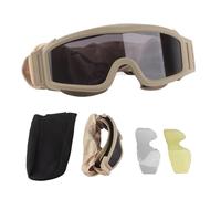 Yosoo Health Gear Tactical Protective Glasses, Outdoor Protective Eyewear Desert Locust Goggle with 2 Lens Khaki