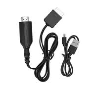 Yosoo Health Gear to HDMI Adapter Cable, 100cm HD Video Converter for PS 1 and PS 2 Consoles, Multimedia Interface Converter Cord with Power Cable for TV Monitor Display Connection