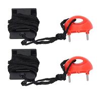 Yosoo Health Gear Treadmill Safety Key Portable Magnetic Emergency Stop Switch for Home Gym ABS Black 92cm Cord 32mm Round Magnet 2 Pack