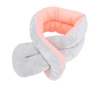 Yosoo Health Gear Twist Memory Foam Travel Pillow, Flexible Travel Neck Pillow Airplane Pillows for Sleeping, Car, Travel Support, 45cm Neck Circumference (Pink Grey)