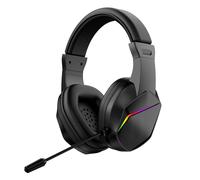 Yosoo Health Gear Wireless Bluetooth Gaming Headset with LED Lights, Low Latency Over-Ear Headphones for PC, 40mm Drivers, Adjustable Volume, Omnidirectional Microphone, Ideal for ESports
