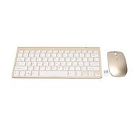 Yosoo Health Gear Wireless Keyboard and Mouse Combo, Full Sized 2.4G 78 Keys Silent USB Keyboards With USB Dongle Plug Play for windows, PC, Mac, Desktop (Golden)