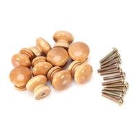Yosoo Health Gear Wooden Door Knobs, 10pcs Kitchen Cupboard Handles Drawer Knobs, Round Vintage Furniture Pull Handles for Cabinet, Cupboard, Wardrobe(Large 33MM)