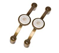 Yosoo Health Gear Zinc Alloy Antique Copper Handle Acrylic Cabinet Knobs 125mm 4.9in Pulls with 110mm 4.3in Hole Distance for Drawer Wardrobe Bookcase Kitchen Cabinet (White)