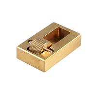 Yosoo Leather Craft Making Leather Edge Roller Oil Painting Box With 2 Brass Rollers Leather Edge Processing Tool