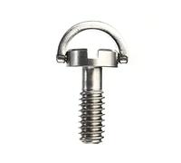 Yosoo Long Longer Shaft Steel Flat Head D Shaft D-ring 1/4" Mounting Screw Screws Adapter 1/4 Inch 1/4" Tripod Quick Release Qr Plate Camera Flathead Slot Stainless Cap Ss Steel Screws