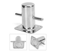 Yosoo Marine Bollard Cleats 316 Stainless Steel Single Cross Bollard Cleat Heavy Duty 4 Holes for Kayak Canoe Boat Dock (90MM)