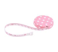 Yosoo Measuring Tape for Body Soft Retractable Tape Measure for Body, 60 Inch/150cm Measuring Range, Multipurpose Sewing with Portable Design,Small, Convenient To Use (No. 4 rose base with white dots)